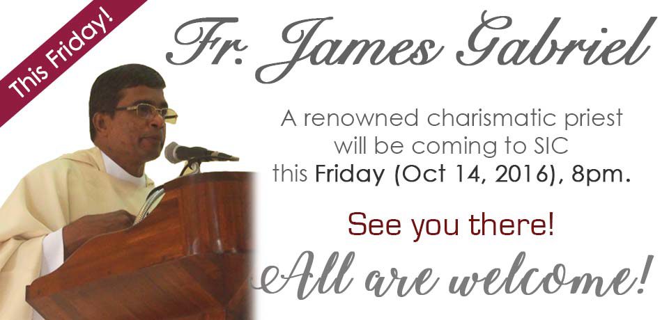 Fr. James Gabriel preaching on Friday (Oct 14, 2016)