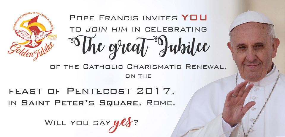 Pope Francis invites YOU to the CCR Golden Jubilee!